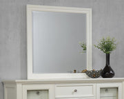 Sandy Beach Rectangular Dresser Mirror Cream White - Theo's Factory Direct Mattress & Furniture (Columbus, OH)