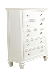 Sandy Beach 5-drawer Rectangular Chest Cream White - Theo's Factory Direct Mattress & Furniture (Columbus, OH)