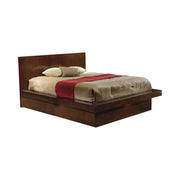 Jessica Eastern King & Queen Platform Bed with Rail Seating Cappuccino - Theo's Factory Direct Mattress & Furniture (Columbus, OH)