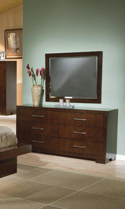 Jessica 6-drawer Dresser Cappuccino - Theo's Factory Direct Mattress & Furniture (Columbus, OH)