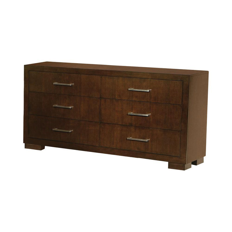 Jessica 6-drawer Dresser Cappuccino - Theo's Factory Direct Mattress & Furniture (Columbus, OH)