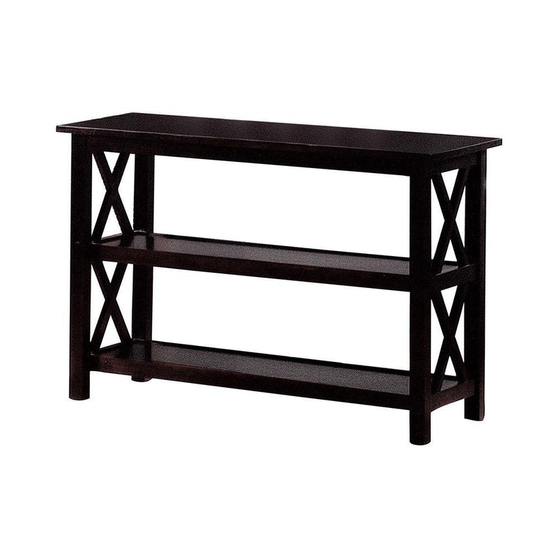 Rachelle Sofa Table with 2-shelf Deep Merlot - Theo's Factory Direct Mattress & Furniture (Columbus, OH)