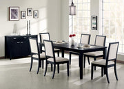 Louise Rectangular Dining Table with Extension Leaf Black - Theo's Factory Direct Mattress & Furniture (Columbus, OH)