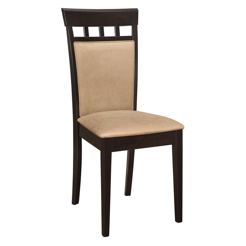 Gabriel Upholstered Side Chairs Cappuccino and Tan (Set of 2) - Theo's Factory Direct Mattress & Furniture (Columbus, OH)