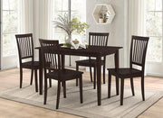 Gomez 5-piece Rectangular Dining Table Set Cappuccino - Theo's Factory Direct Mattress & Furniture (Columbus, OH)