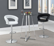 Barraza 29" Adjustable Height Bar Stool White and Chrome - Theo's Factory Direct Mattress & Furniture (Columbus, OH)