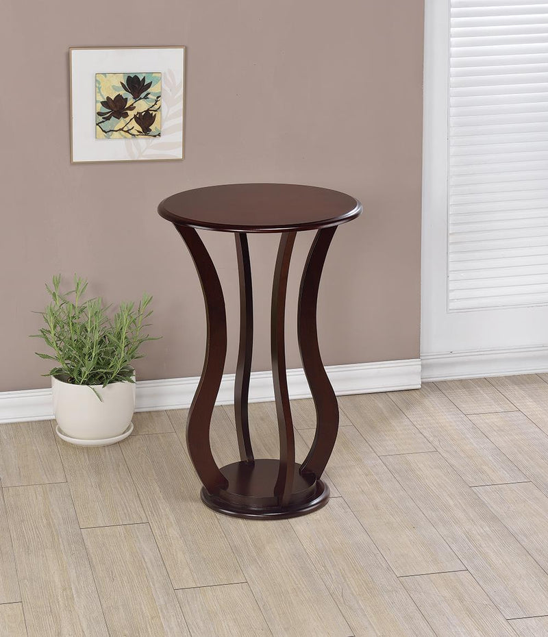 Elton Round Top Accent Table Cherry - Theo's Factory Direct Mattress & Furniture (Columbus, OH)