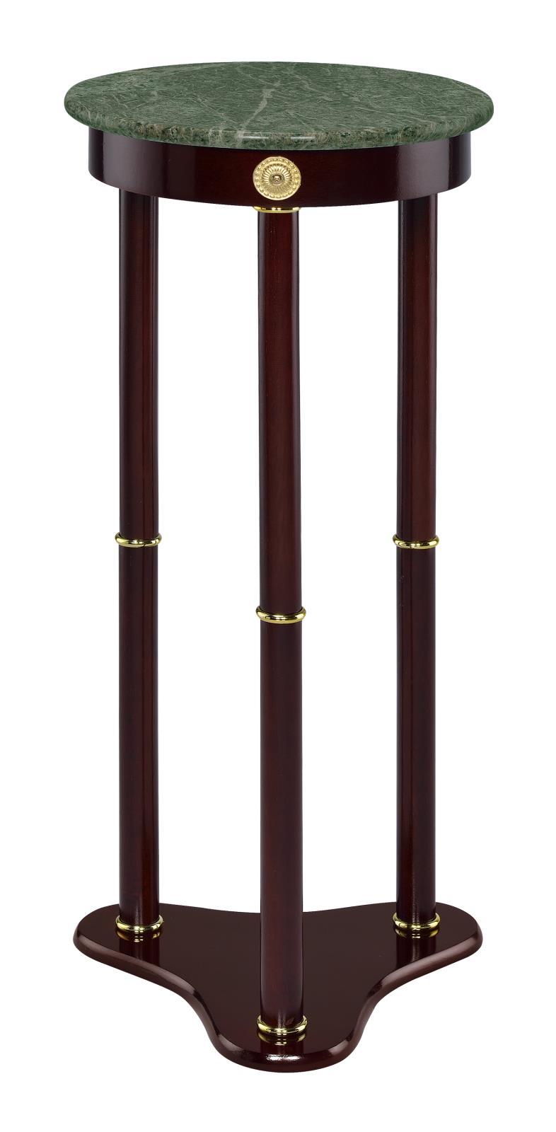 Edie Round Marble Top Accent Table Merlot - Theo's Factory Direct Mattress & Furniture (Columbus, OH)