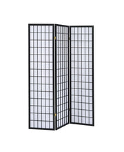 Carrie 3-panel Folding Screen Black and White - Theo's Factory Direct Mattress & Furniture (Columbus, OH)