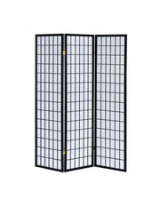 Carrie 3-panel Folding Screen Black and White - Theo's Factory Direct Mattress & Furniture (Columbus, OH)
