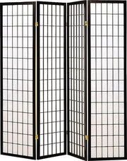 Roberto 4-panel Folding Screen Black and White - Theo's Factory Direct Mattress & Furniture (Columbus, OH)