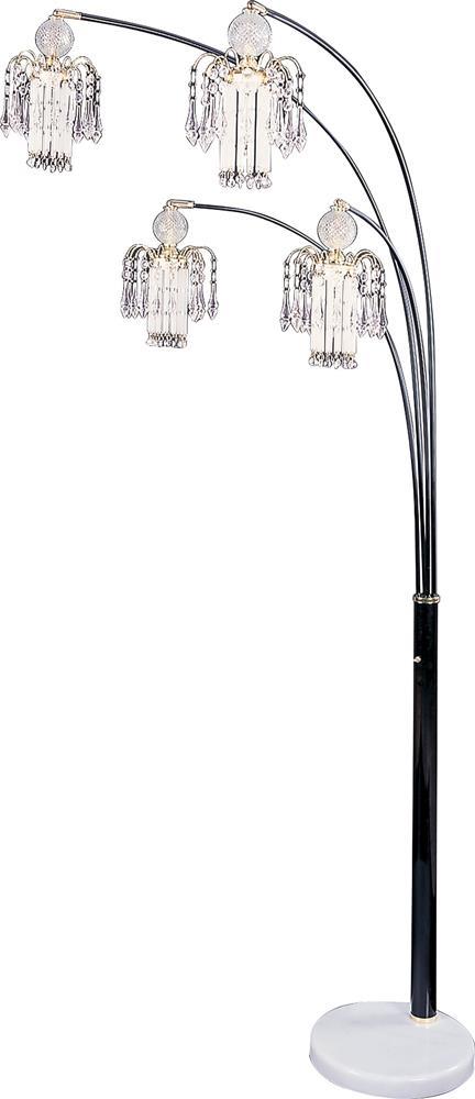 Maisel Floor Lamp with 4 Staggered Shades Black - Theo's Factory Direct Mattress & Furniture (Columbus, OH)