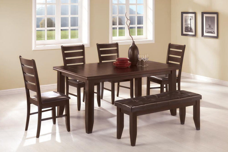 Dalila Rectangular Dining Table Cappuccino - Theo's Factory Direct Mattress & Furniture (Columbus, OH)