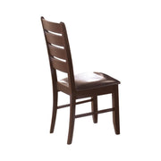 Dalila Ladder Back Side Chairs Cappuccino and Black (Set of 2) - Theo's Factory Direct Mattress & Furniture (Columbus, OH)