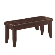 Dalila Tufted Upholstered Dining Bench Cappuccino and Black - Theo's Factory Direct Mattress & Furniture (Columbus, OH)