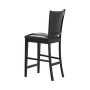 Jaden Upholstered Counter Height Stools Black and Espresso (Set of 2) - Theo's Factory Direct Mattress & Furniture (Columbus, OH)