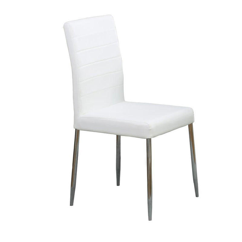 Maston Upholstered Dining Chairs White (Set of 4) - Theo's Factory Direct Mattress & Furniture (Columbus, OH)