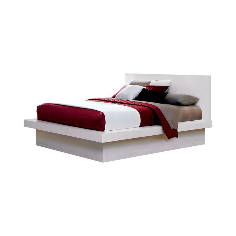 Jessica California King, E.king, & Queen Bed with Storage Headboard Cappuccino - Theo's Factory Direct Mattress & Furniture (Columbus, OH)
