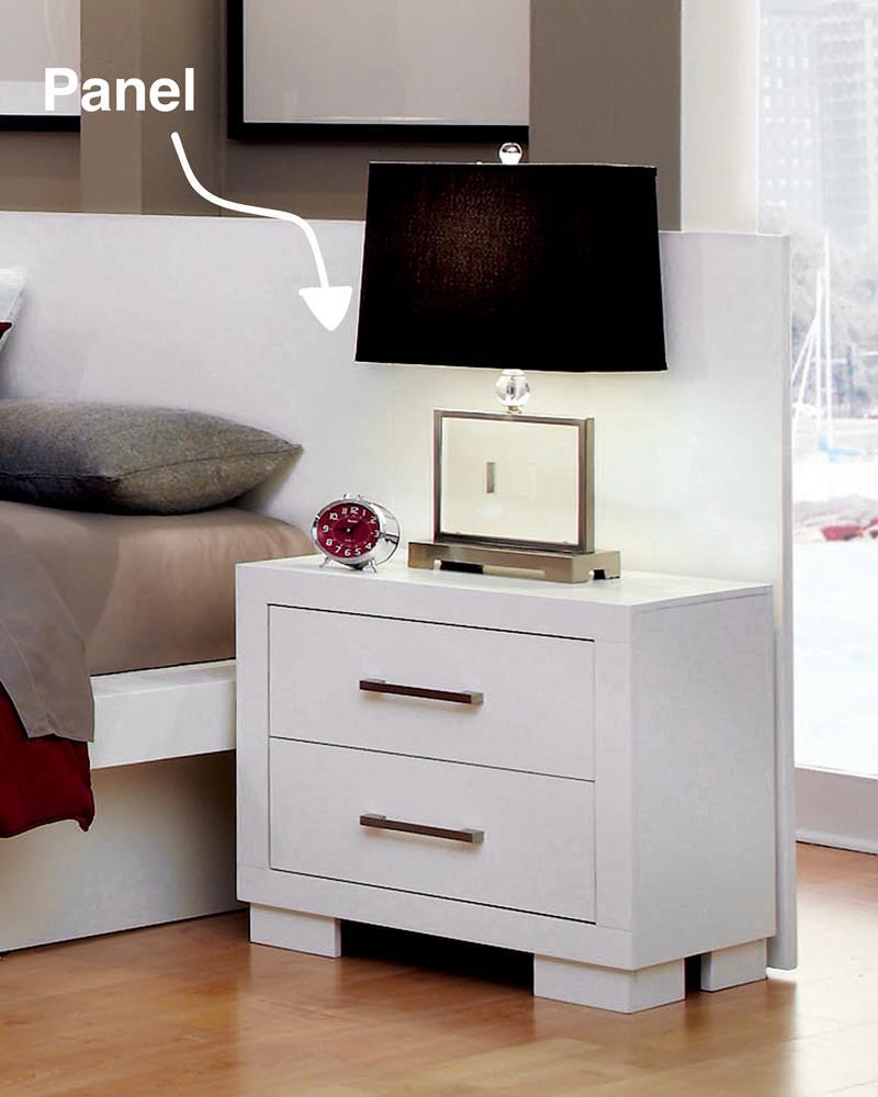 Jessica Nightstand Panels White (Set of 2) - Theo's Factory Direct Mattress & Furniture (Columbus, OH)