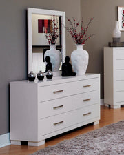 Jessica 6-drawer Dresser White - Theo's Factory Direct Mattress & Furniture (Columbus, OH)