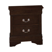 Louis Philippe 2-drawer Nightstand Cappuccino - Theo's Factory Direct Mattress & Furniture (Columbus, OH)