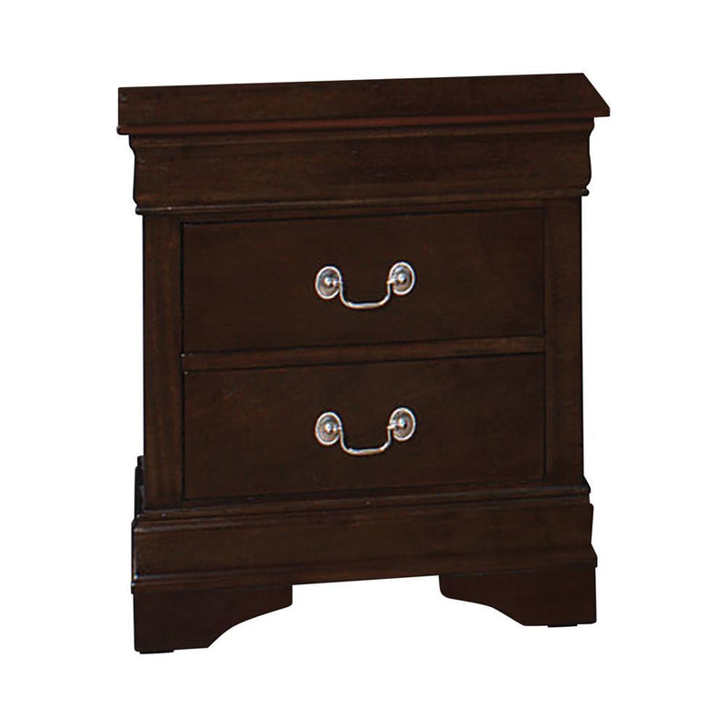 Louis Philippe 2-drawer Nightstand Cappuccino - Theo's Factory Direct Mattress & Furniture (Columbus, OH)