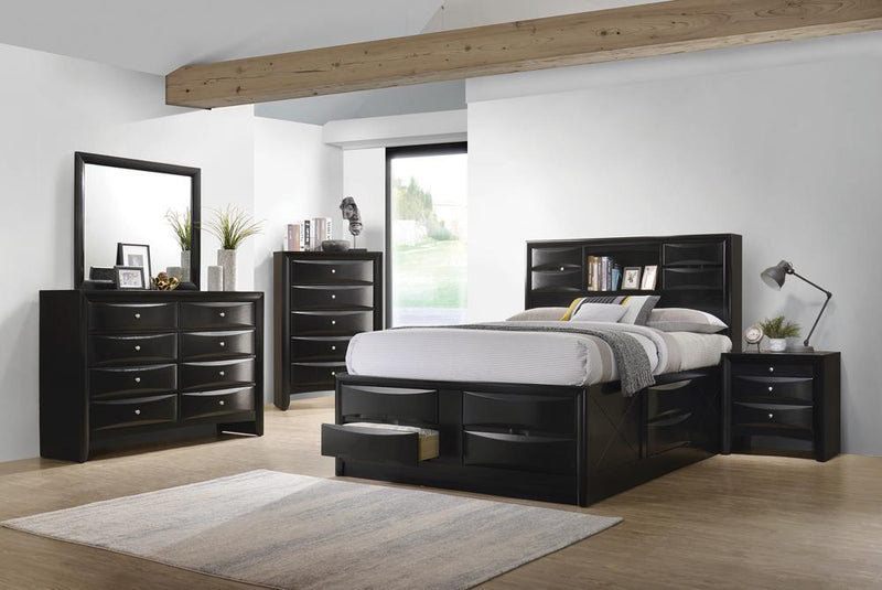 Briana California King Platform Storage Bed Black - Theo's Factory Direct Mattress & Furniture (Columbus, OH)