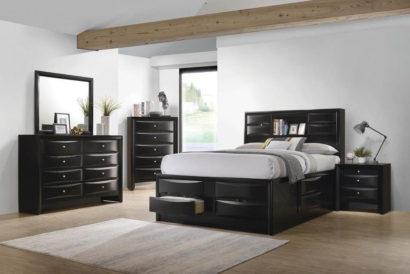 Briana Queen Platform Storage Bed Black - Theo's Factory Direct Mattress & Furniture (Columbus, OH)