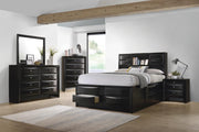 Briana Eastern King Platform Storage Bed Black - Theo's Factory Direct Mattress & Furniture (Columbus, OH)
