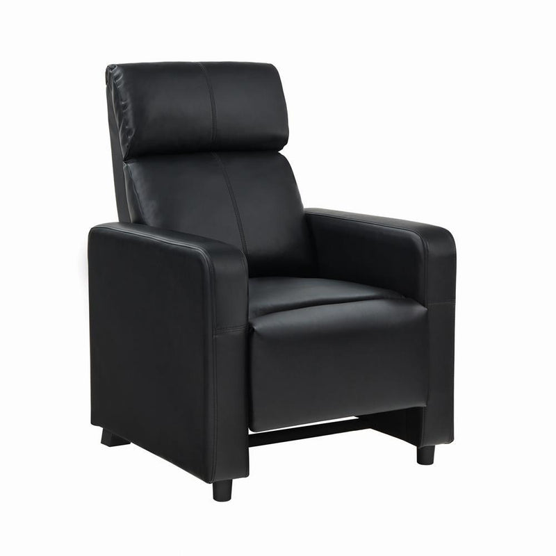 Toohey Home Theater Push Back Recliner Black - Theo's Factory Direct Mattress & Furniture (Columbus, OH)