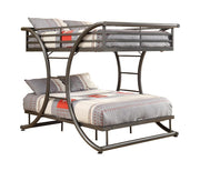 Stephan Full Over Full Bunk Bed Gunmetal - Theo's Factory Direct Mattress & Furniture (Columbus, OH)