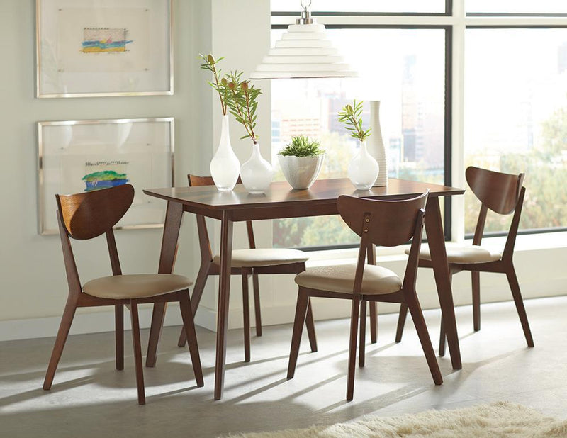 Kersey Dining Table with Angled Legs Chestnut - Theo's Factory Direct Mattress & Furniture (Columbus, OH)