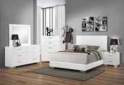 Felicity 2-drawer Nightstand Glossy White - Theo's Factory Direct Mattress & Furniture (Columbus, OH)