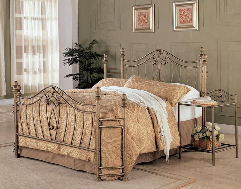 Sydney Eastern King & Queen Bed Antique Brushed Gold - Theo's Factory Direct Mattress & Furniture (Columbus, OH)