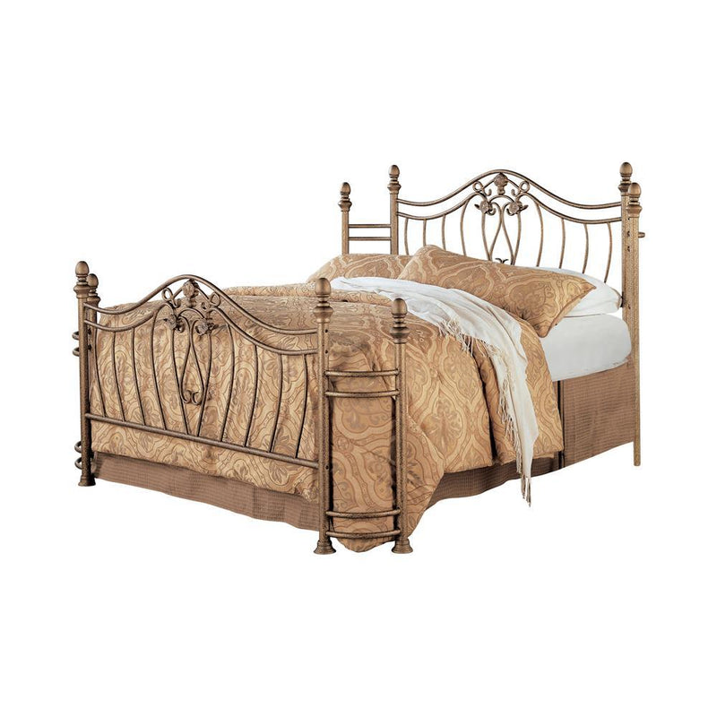 Sydney Eastern King & Queen Bed Antique Brushed Gold - Theo's Factory Direct Mattress & Furniture (Columbus, OH)