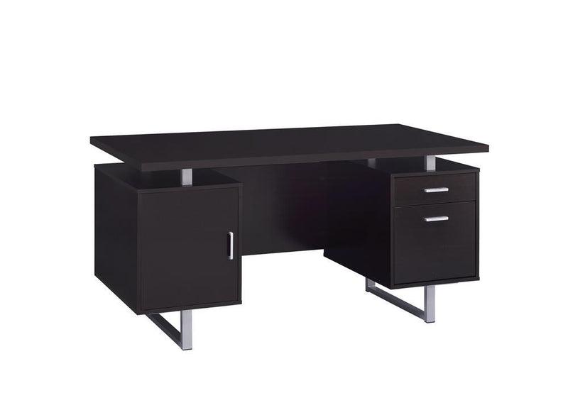 Lawtey Rectangular Storage Office Desk Cappuccino - Theo's Factory Direct Mattress & Furniture (Columbus, OH)