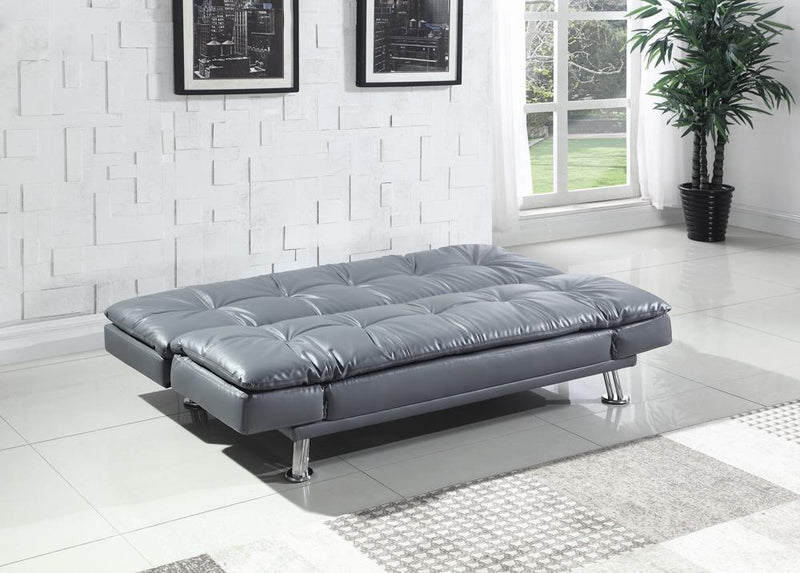 Dilleston Tufted Back Upholstered Sofa Bed Grey - Theo's Factory Direct Mattress & Furniture (Columbus, OH)