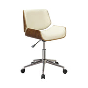 Addington Adjustable Height Office Chair Ecru and Chrome - Theo's Factory Direct Mattress & Furniture (Columbus, OH)