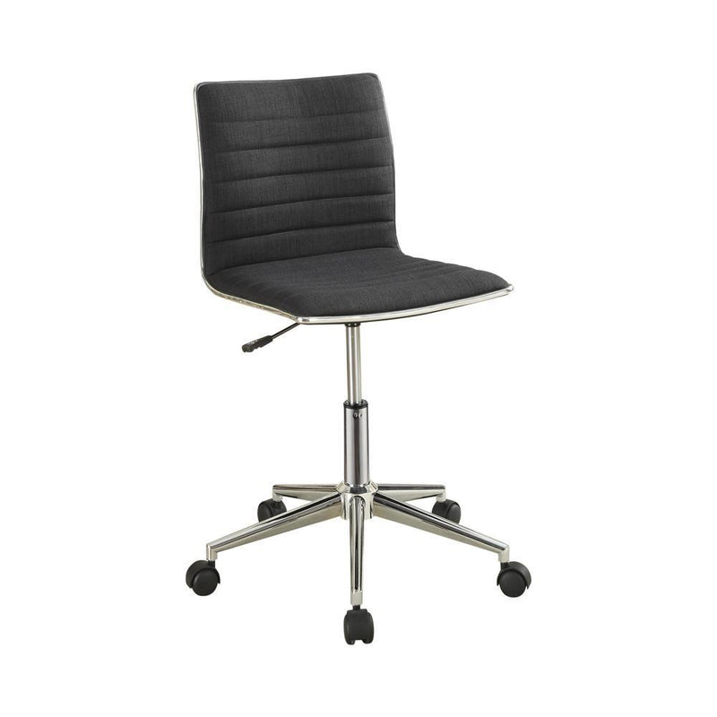 Chryses Adjustable Height Office Chair Black and Chrome - Theo's Factory Direct Mattress & Furniture (Columbus, OH)