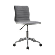 Chryses Adjustable Height Office Chair Grey and Chrome - Theo's Factory Direct Mattress & Furniture (Columbus, OH)