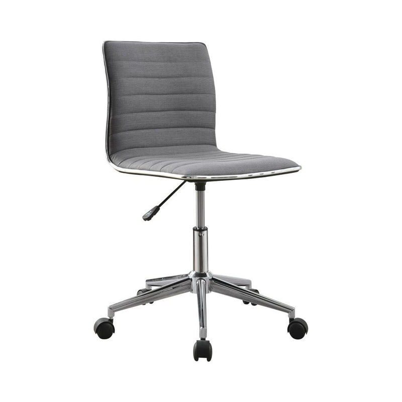 Chryses Adjustable Height Office Chair Grey and Chrome - Theo's Factory Direct Mattress & Furniture (Columbus, OH)