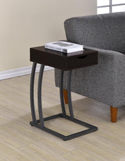 Troy Accent Table with Power Outlet Cappuccino - Theo's Factory Direct Mattress & Furniture (Columbus, OH)