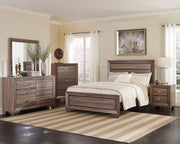 Kauffman California King, E.king, & Queen Panel Bed Washed Taupe - Theo's Factory Direct Mattress & Furniture (Columbus, OH)