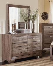 Kauffman 6-drawer Dresser Washed Taupe - Theo's Factory Direct Mattress & Furniture (Columbus, OH)
