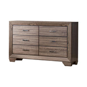 Kauffman 6-drawer Dresser Washed Taupe - Theo's Factory Direct Mattress & Furniture (Columbus, OH)