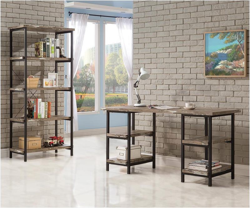 Kemper 4-shelf Writing Desk Salvaged Cabin - Theo's Factory Direct Mattress & Furniture (Columbus, OH)