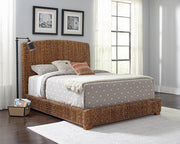 Laughton Hand-Woven Banana Leaf California King, E.King, & Queen Bed Amber - Theo's Factory Direct Mattress & Furniture (Columbus, OH)