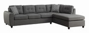 Stonenesse Tufted Sectional Grey - Theo's Factory Direct Mattress & Furniture (Columbus, OH)