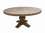 Florence Round Pedestal Dining Table Rustic Smoke - Theo's Factory Direct Mattress & Furniture (Columbus, OH)