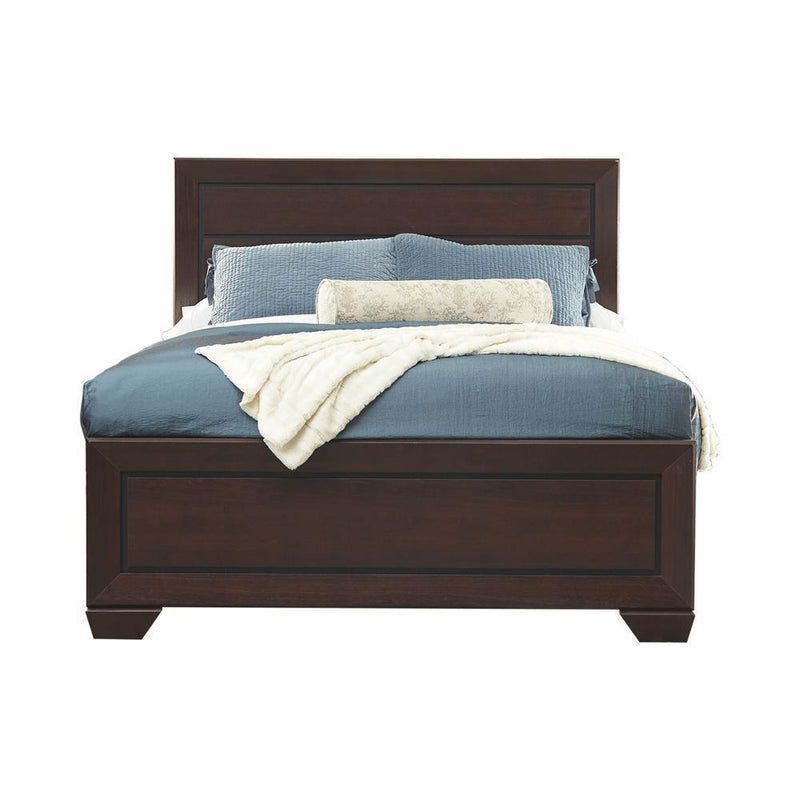 Kauffman California King, Eastren King, & Queen Panel Bed Dark Cocoa - Theo's Factory Direct Mattress & Furniture (Columbus, OH)